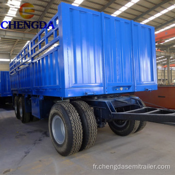 Configuration personnalisée 3 essieux camion remorque pleine cargaison